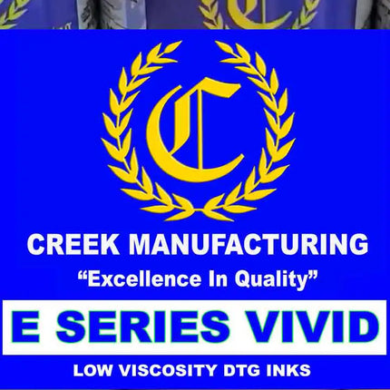 Creek Manufacturing E Series LOW VISCOSITY (LV2) VIVID BULK DTG Ink (CLEARANCE SALE)