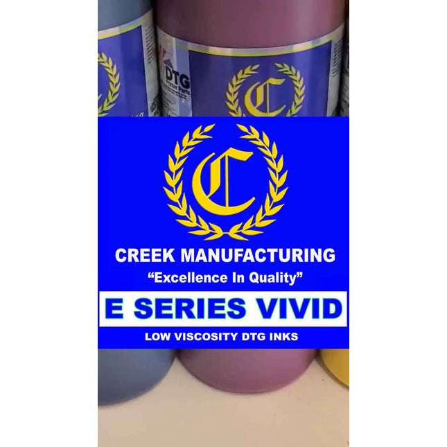 Creek Manufacturing E Series LOW VISCOSITY (LV2) VIVID BULK DTG Ink (CLEARANCE SALE)